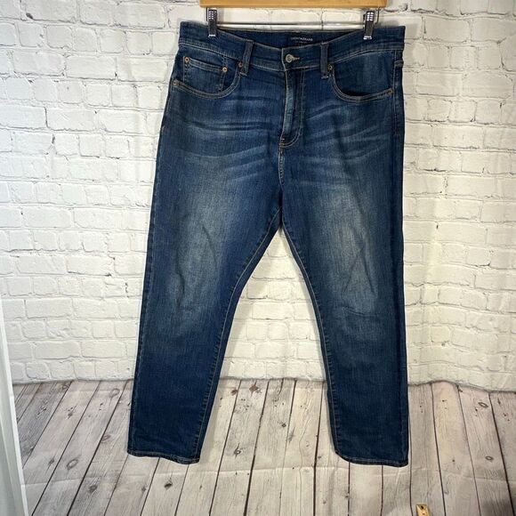 Lucky Brand Jeans Mens 34 Blue 410 Athletic Straight Stretch Denim 7MCC007 - Picture 1 of 12